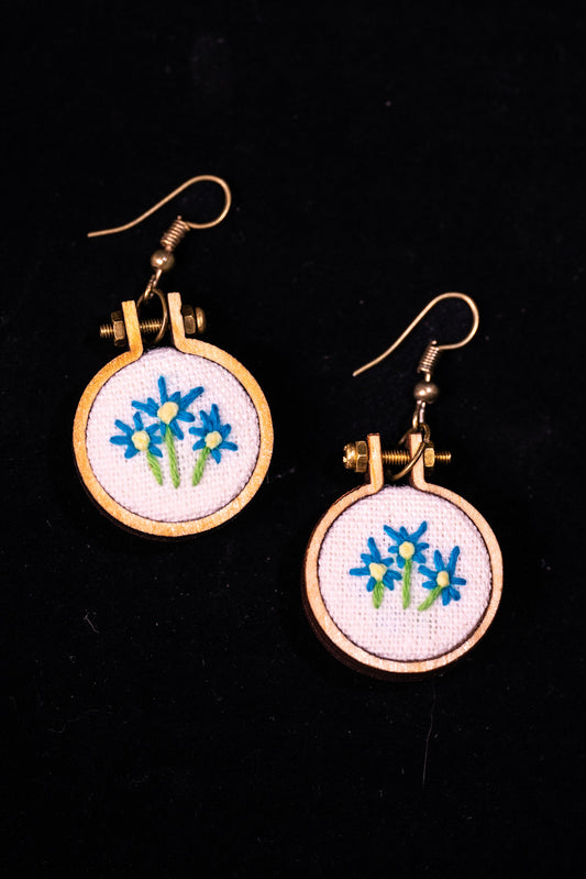 Blue Flower Earrings